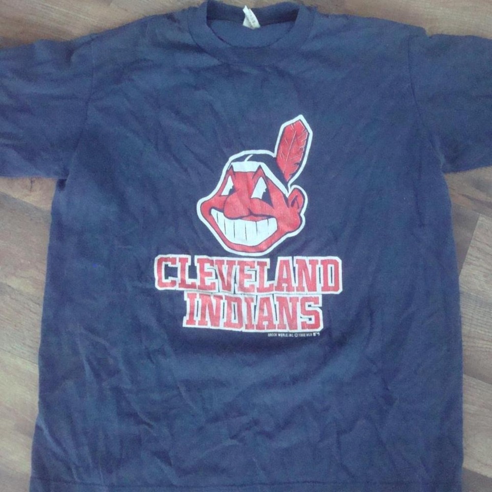 CLEVELAND INDIANS 80S 1988 USA BROCK WORLD SHIRT VINTAGE Y4 Y2K 00S